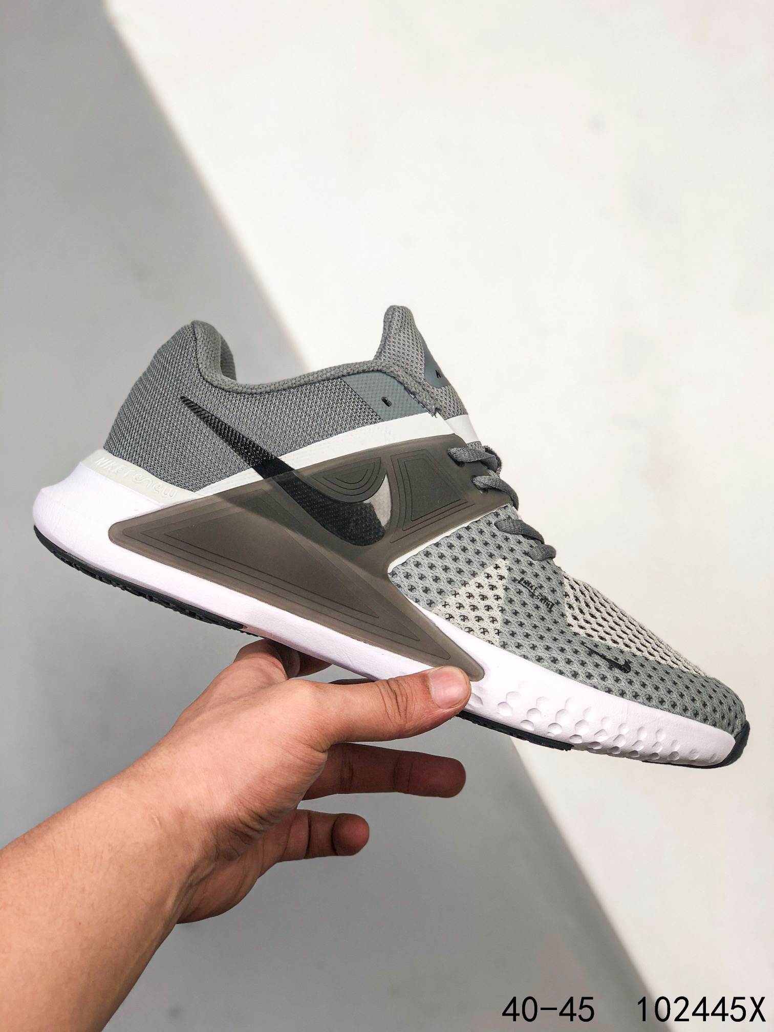2021 Nike Air Renew Grey Black White Running Shoes